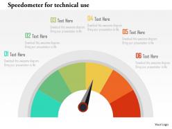 Speedometer for technical use flat powerpoint design