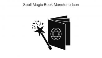 Spell Magic Book Monotone Icon In Powerpoint Pptx Png And Editable Eps Format