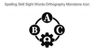 Spelling Skill Sight Words Orthography Monotone Icon In Powerpoint Pptx Png And Editable Eps Format