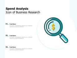 Spend analysis icon of business research