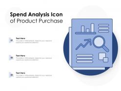 Spend analysis icon of product purchase