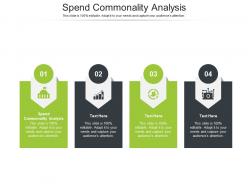 Spend commonality analysis ppt powerpoint presentation ideas example file cpb