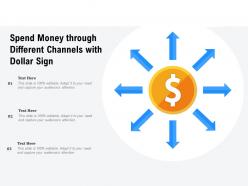 Spend money through different channels with dollar sign