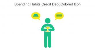 Spending Habits Credit Debt Colored Icon In Powerpoint Pptx Png And Editable Eps Format
