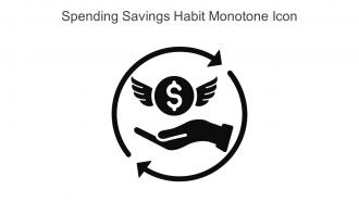 Spending Savings Habit Monotone Icon In Powerpoint Pptx Png And Editable Eps Format