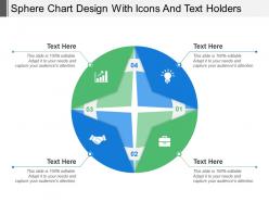 Sphere chart design with icons and text holders