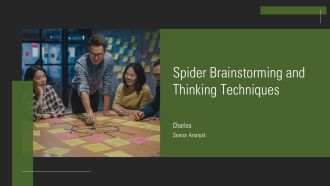 Spider Brainstorming And Thinking Techniques PPT Mockup AT