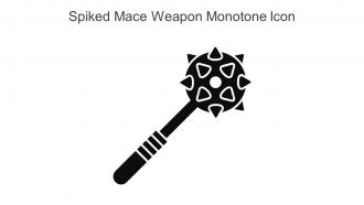 Spiked Mace Weapon Monotone Icon In Powerpoint Pptx Png And Editable Eps Format