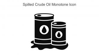 Spilled Crude Oil Monotone Icon In Powerpoint Pptx Png And Editable Eps Format