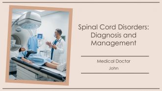 Spinal Cord Disorders Diagnosis And Management PPT PowerPoint AT