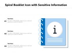 Spiral booklet icon with sensitive information