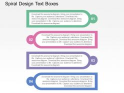 Spiral design text boxes flat powerpoint design