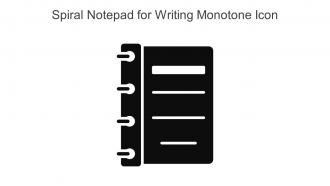 Spiral Notepad For Writing Monotone Icon In Powerpoint Pptx Png And Editable Eps Format