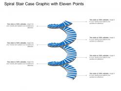 Spiral stair case graphic with eleven points