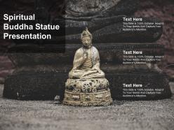 Spiritual buddha statue presentation