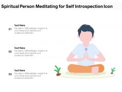 Spiritual person meditating for self introspection icon
