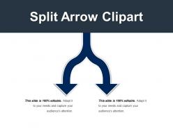 Split arrow clipart ppt slide