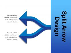 Split arrow design ppt slide design