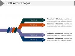 Split arrow stages ppt slide themes