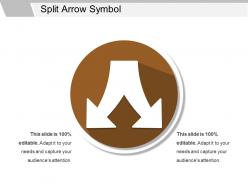 Split arrow symbol ppt slides
