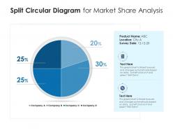 Split circular diagram for market share analysis