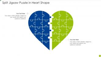 Split Jigsaw Puzzle In Heart Shape