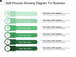 Split process showing diagram for business