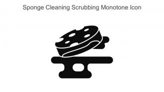Sponge Cleaning Scrubbing Monotone Icon In Powerpoint Pptx Png And Editable Eps Format