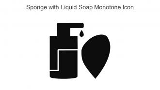 Sponge With Liquid Soap Monotone Icon In Powerpoint Pptx Png And Editable Eps Format