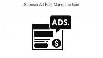 Sponsor Ad Post Monotone Icon In Powerpoint Pptx Png And Editable Eps Format