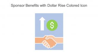 Sponsor Benefits With Dollar Rise Colored Icon In Powerpoint Pptx Png And Editable Eps Format