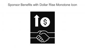 Sponsor Benefits With Dollar Rise Monotone Icon In Powerpoint Pptx Png And Editable Eps Format