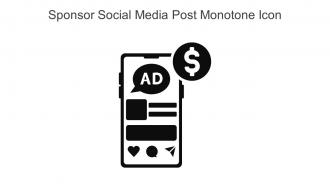 Sponsor Social Media Post Monotone Icon In Powerpoint Pptx Png And Editable Eps Format