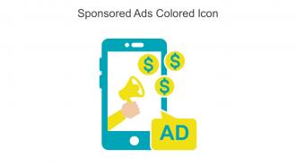 Sponsored Ads Colored Icon In Powerpoint Pptx Png And Editable Eps Format
