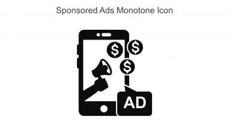 Sponsored Ads Monotone Icon In Powerpoint Pptx Png And Editable Eps Format