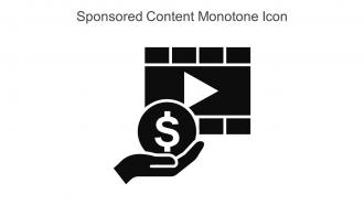 Sponsored Content Monotone Icon In Powerpoint Pptx Png And Editable Eps Format