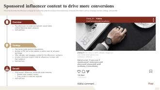 Sponsored Influencer Content To Drive More Conversions Ways To Optimize Strategy SS V