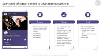 Sponsored Influencer Content To Drive Using Social Media To Amplify Wom Marketing Efforts MKT SS V