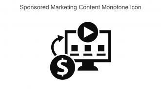 Sponsored Marketing Content Monotone Icon In Powerpoint Pptx Png And Editable Eps Format