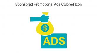 Sponsored Promotional Ads Colored Icon In Powerpoint Pptx Png And Editable Eps Format