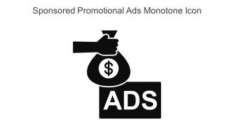 Sponsored Promotional Ads Monotone Icon In Powerpoint Pptx Png And Editable Eps Format