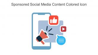Sponsored Social Media Content Colored Icon In Powerpoint Pptx Png And Editable Eps Format