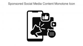 Sponsored Social Media Content Monotone Icon In Powerpoint Pptx Png And Editable Eps Format