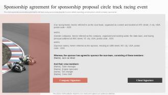 Sponsorship Agreement For Sponsorship Proposal Circle Track Racing Event Ppt Themes