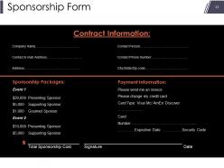 Sponsorship Business Proposal Powerpoint Presentation Slide