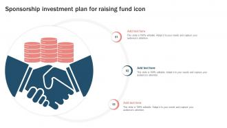 Sponsorship Investment Plan For Raising Fund Icon