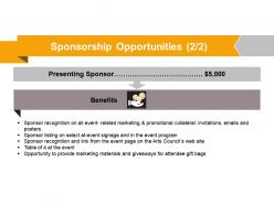 Sponsorship opportunities powerpoint slide deck samples