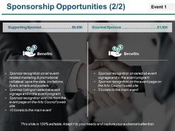 Sponsorship opportunities powerpoint slide design templates