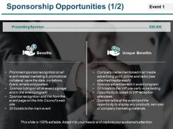 Sponsorship opportunities powerpoint slide ideas