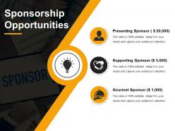 Sponsorship opportunities powerpoint slide show